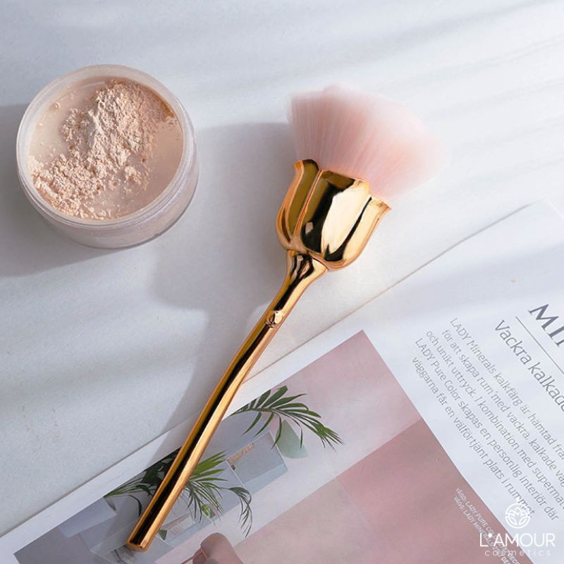 Πινέλο Ξεσκονίσματος Rose Gold – Nail Art Dust Brush