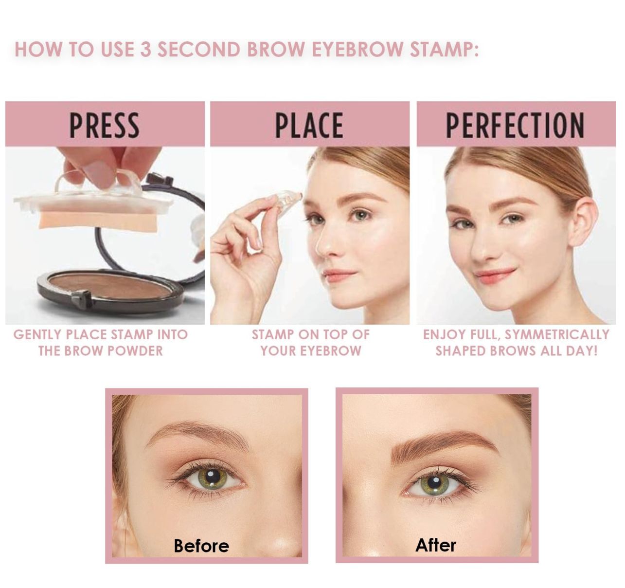 Stencils Φρυδιών Για Σχηματισμό – 3 Second Eyebrow Stamp