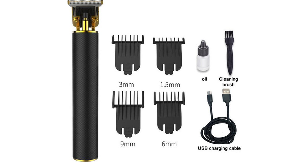 Επαγγελματική κουρευτική μηχανή με USB 2000MA μαύρη