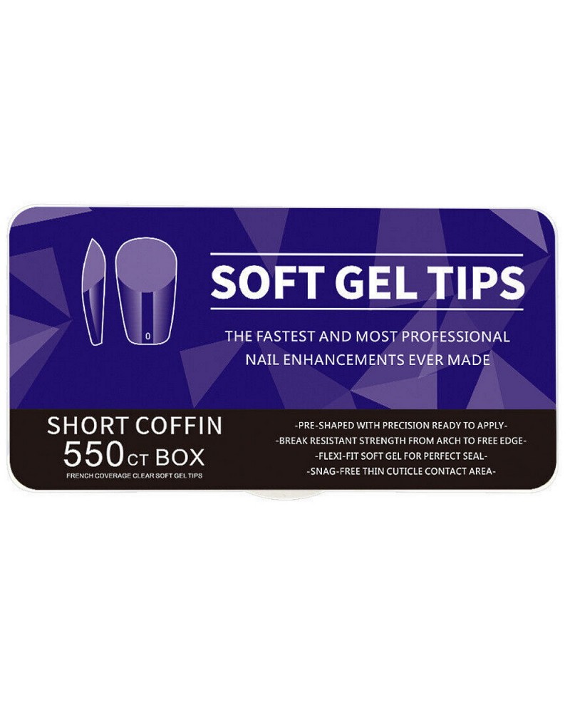 550 SHORT COFFIN SOFT GEL TIPS