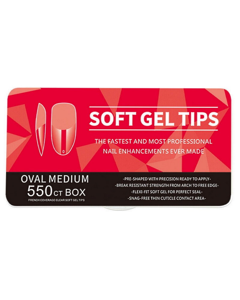 550 OVAL MEDIUM SOFT GEL TIPS