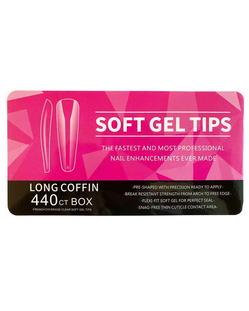 440 LONG COFFIN SOFT GEL TIPS 11