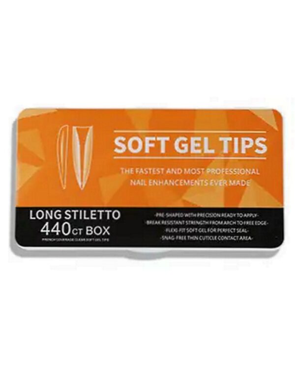 440 LONG STILETTO SOFT GEL TIPS