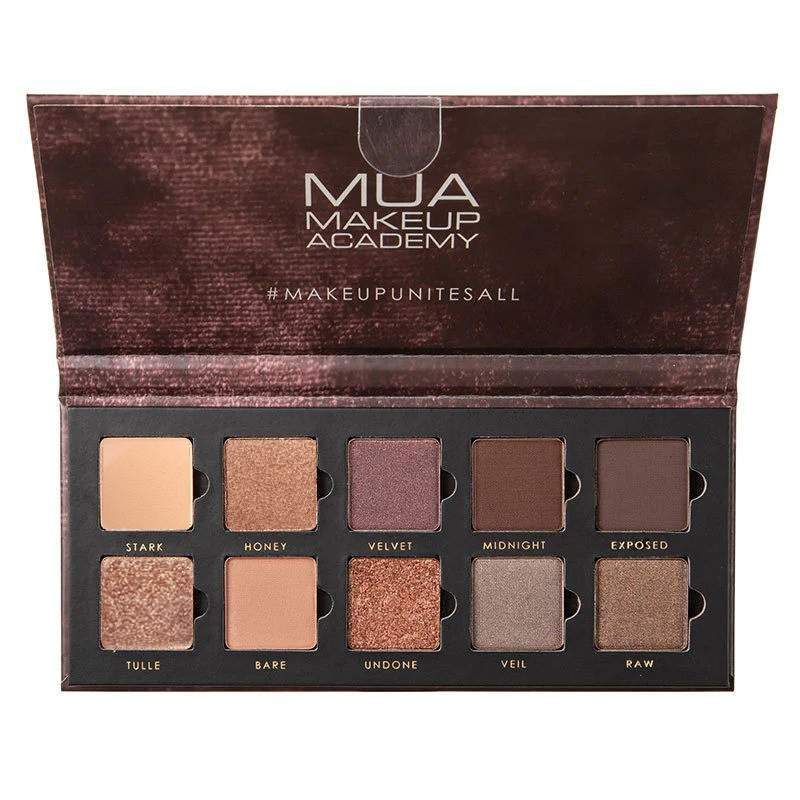 MUA 10 SHADE EYESHADOW PALETTE – VELVET NUDES