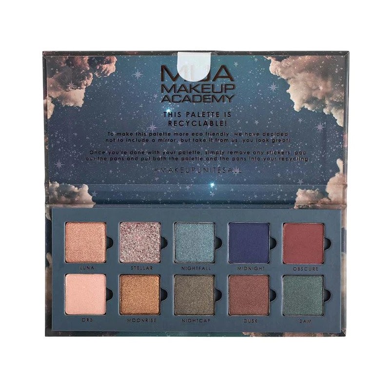 MUA NOCTURNAL 10 SHADE PAPER EYESHADOW PALETTE